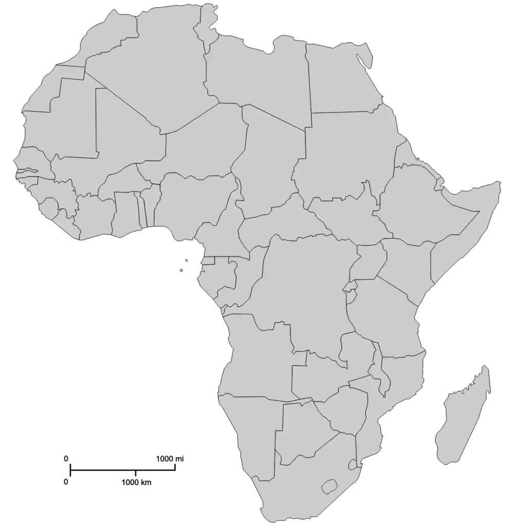 Blank Map Africa