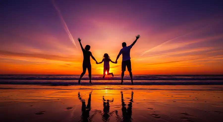 Happy family enjoying Affordable Family Wellness Retreats on Tripaneer