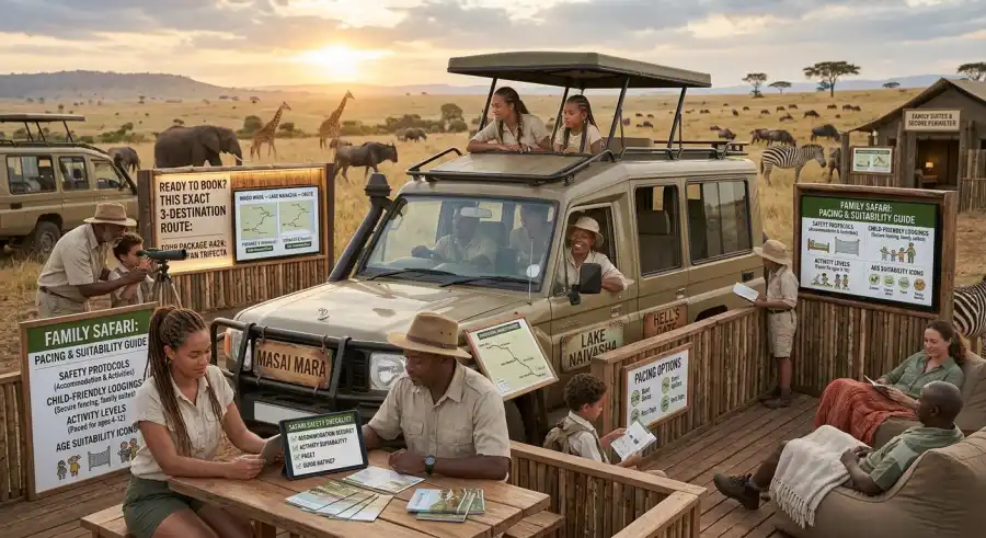 6 day Kenya family safari: 5 Memorable Highlights 5 Masai Mara Naivasha Amboseli package